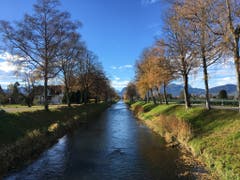 Binnenkanal in Widnau im Herbst (Bild: Toni Sieber)