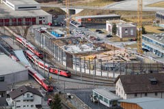 Baustelle des neuen Bahnhofs in Andermatt. (Bild: Boris Bürgisser)