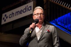 Jürg Weber, Geschäftsführer Publishing, begrüsste die Gäste. Bild: Eveline Beerkircher