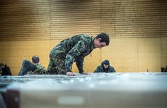 Militärische Entlassungen 2018 in der Mehrzweckhalle Märstetten. (Bild: Andrea Stalder)