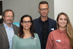 Von links: Mark Vogel, Angela Bürkle, Mark Gutz und Marina Cavallari, alle Felder Vogel Kommunikation. Bild: Eveline Beerkircher