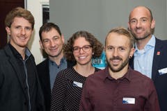 Von links: Marco Scherer, Reto Schorno, Petra Aschwanden, Andreas Grüter und Beat Schorno, alle Verein Swiss City Marathon Lucerne. Bild: Eveline Beerkircher