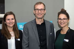 Von links: Stefanie Fischer, Edi Lindegger und Dominique Elmiger, Planet GmbH. (Bild: Eveline Beerkircher)