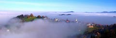 Schwellbrunn knapp über dem Nebel. (Bild: Thomas Ammann)