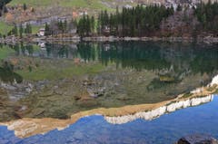 Der Schäfler im Spiegel des Seealpsees. (Bild: Urs Fässler)