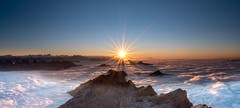 Der Blick vom Säntis aus über das Nebelmeer. (Bild: Luciano Pau)
