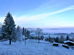 Heute im Eigenthal war eine wunderbare winterliche Morgenstimmung über der Landschaft zu sehen. (Bild: Urs Gutfleisch (Eigenthal, 21. November 2018))