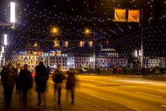 Weihnachtsbeleuchtung bei der Seebrücke am Samstag, 24. November 2018. (Bild: Philipp Schmidli)