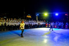 Weihnachtszauber Luzern auf dem Eisfeld Luzern beim Europaplatz Luzern am Samstag, 24. November 2018. (Bild: Philipp Schmidli)