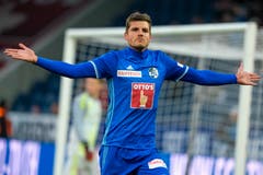 Pascal Schürpf trifft in der 7. Minute zum 1:0. (Bild: Martin Meienberger / Freshfocus (Luzern, 25. November 2018))