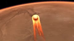 Der Hitzeschild der Landesonde muss Temperaturen bis zu 1500 °C aushalten. (Illustration: PD/NASA/JPL)