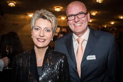 Morten Keller und Karin Keller-Sutter lernten sich in einer Wiler Beiz kennen – inzwischen sind sie seit fast 30 Jahren verheiratet. Der Rechtsmediziner Keller ist Direktor der Gesundheitsdienste der Stadt Zürich. (Bild: Benjamin Manser (St. Gallen, 22. März 2013))