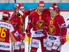 Die Langnauer gingen nur einmal, dafür entscheidend gegen Servette in Führung (Bild: KEYSTONE/MARCEL BIERI)