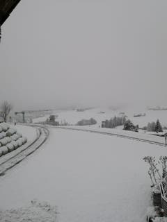 In der Region Speicher liegt mehr Schnee als in der Stadt St.Gallen. (Bild: Leserreporter)