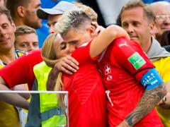 Im Juli hat die 27-Jährige Valon Behrami an der Fussball-WM in Russland begleitet - danach haben sie geheiratet (Bild: KEYSTONE/LAURENT GILLIERON)