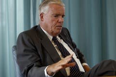 Platz 5: Klaus-Michael Kühne. Mit dem Transportunternehmen Kühne und Nagel hat er es zu 9 bis 10 Milliarden Franken gebracht. (Bild: Patrik Pauli (Schindellegi, 25. April 2006))
