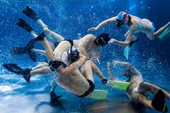 Keine Berührungsängste: Unterwasserrugby ist eine Vollkontaktsportart. (Bild: Philipp Schmidli (Luzern, 3. November 2018))