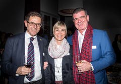 Regierungsrat. Jakob Stark, Nationalrätin Diana Gutjahr und Peter Spuhler, Verwaltungsratspräsident Stadler Rail AG.