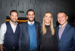 Sportlich:. Lukas Studer, Adrian Fetscherin, Annette Fetscherin und Dani Kern.