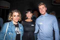 Sängerin Lina Button, Model und Moderatorin Anita Buri und BMX-Juniorenweltmeister Cédric Butti.