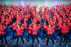 Insgesamt 280 Turnerinnen gehören zur Gymnastik-Gruppe. (Bild: Andrea Stalder)