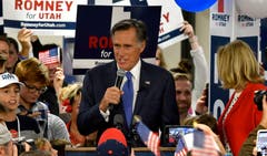 Mitt Romney, Republikanischer Senator von Utah und früherer Präsidentschaftskandidat, nach seinem Wahlsieg. (Bild: AP/Gene Sweeney Jr, Utah, 6. November 2018)