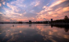 Abendrot am Zugersee. (Bild: Daniel Hegglin (Zug, 6. November 2018))