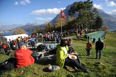 Der Anlass fand bei herrlichem Wetter statt. (Bild: Urs Hanhart, 7. November 2018)