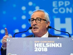 Der scheidende EU-Kommissionspräsident Jean-Claude Juncker kritisierte in Helsinki die selbst zerfleischende Haltung der EU. Sie müsse ihre Erfolge mehr herausstreichen. (Bild: KEYSTONE/AP Lehtikuva/MARKKU ULANDER)
