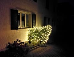 Die Adventsbeleuchtung an einem Wohnhaus in Malters. (Bild: Urs Gutfleisch (25. November 2018))