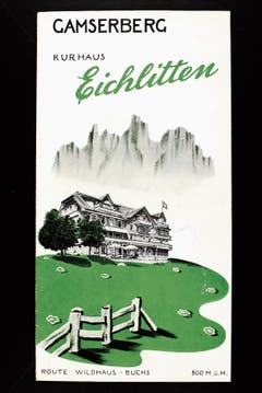 Alter Prospekt für das Kurhaus Eichlitten.