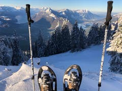 Der Winter ist angekommen - Ausblick von der Rotenflue SZ. (Bild: Markus Brülhart (Rotenflue, 12. Dezember 2018))