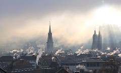 Ein kalter Morgen in St.Gallen. (Bild: Jakob Hagmann)