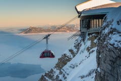 Dragon-Ride-Fahrt in der Abendstimmung (Bild: Marco Rinaldo (Pilatus, 14. Januar 2018))