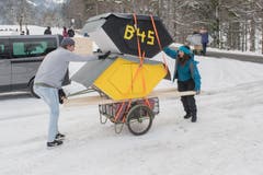 Insgesamt wurden 54 Biwaks aufgestellt. (Bild: Boris Bürgisser, Melchtal, 13. Dezember 2018)