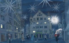 Einer Stern. Die Stadt St. Gallen muss den Gürtel enger schnallen. Aufgrund der Senkung des Steuerfusses, die das Parlament diese Woche beschlossen hat, droht 2019 ein Minus von 13 Millionen Franken. Am besten beginnt Stadtpräsident Thomas Scheitlin sofort zu sparen – etwa beim Stromverbrauch der Weihnachtsbeleuchtung «Aller Stern». (Illustration: Corinne Bromundt, 15. Dezember 2018)