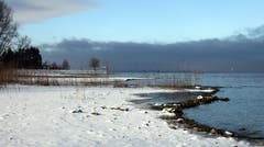 Südseite des Bodensees sonnig - Nordseite bewölkt. (Bild: Barbara Weber)