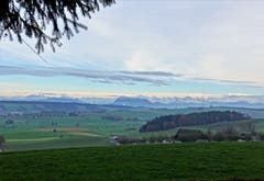 Blick vom Buttenberg auf die Innerschweizer-Berge. (Bild: Josef Habermacher (Rickenbach, 2. Dezember 2018))