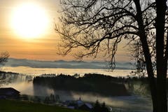 Abendstimmung über Gossau. (Bild: Beat Sax)