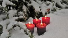 4. Advent: Die vierte Kerze brennt für die Liebe, für das Wichtigste auf dieser Welt. (Bild: Irene Wanner (16. Dezember 2018))