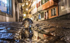 Weihnachtsstimmung in der Zuger Altstadt (Bild: Daniel Hegglin (Zug, 23. Dezember 2018))