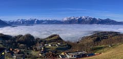 Die Appenzeller Berge von Fraxern. (Bild: Toni Sieber)