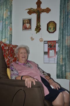 13. Januar: Maria Schmid ist die älteste Einwohnerin von Gams. Heute feiert sie ihren 100. Geburtstag. Bild: Alexandra Gächter
