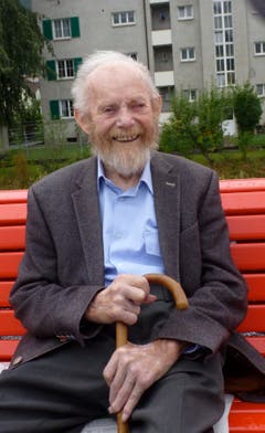 4. September: Der an der Kreuzgasse 1 in Buchs wohnhafte frühere Landwirt Heinrich Hofmänner, bekannt als «Chrüzgass-Heiri», feiert heute seinen 100. Geburtstag. Bild: Hansruedi Rohrer
