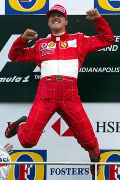 Michael Schumacher gewinnt den US Grand Prix in Indianapolis am 28. September 2003. (Bild: EPA PHOTO/dpa/GERO BRELOER)