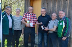 8. April: Anlässlich des 25. Wartauer Gruppenschiessens fand ein kleiner Festakt mit geladenen Gästen im Schiessstand «Hörnli» in Weite statt. Denn der ansässige Schützenverein Wartau feierte sein 150-jähriges Bestehen. Bild: Hansruedi Rohrer