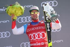 Jubelt über Platz 3: Beat Feuz. Bild: Andrea Solero / EPA