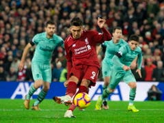 Der Brasilianer Roberto Firmino war mit drei Treffern der Matchwinner beim 5:1 von Leader Liverpool gegen Arsenal (Bild: KEYSTONE/EPA/PETER POWELL)