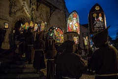 Chlausauszug St. Oswaldkirche. (Bild: Daniel Hegglin (Zug, 1. Dezember 2018))