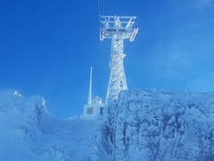 Der Säntis: Bitterkalt und zugefroren (Bild: Daniel Meuli)